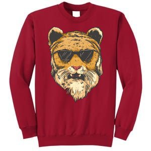 Cool Tiger Sunglasses Retro Tall Sweatshirt