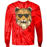 Cool Tiger Sunglasses Retro Tie-Dye Long Sleeve Shirt