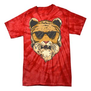 Cool Tiger Sunglasses Retro Tie-Dye T-Shirt