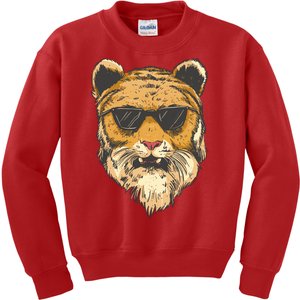 Cool Tiger Sunglasses Retro Kids Sweatshirt