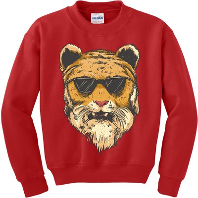 Cool Tiger Sunglasses Retro Kids Sweatshirt