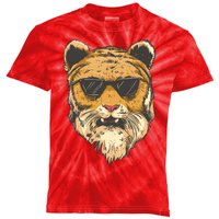 Cool Tiger Sunglasses Retro Kids Tie-Dye T-Shirt