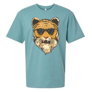 Cool Tiger Sunglasses Retro Sueded Cloud Jersey T-Shirt