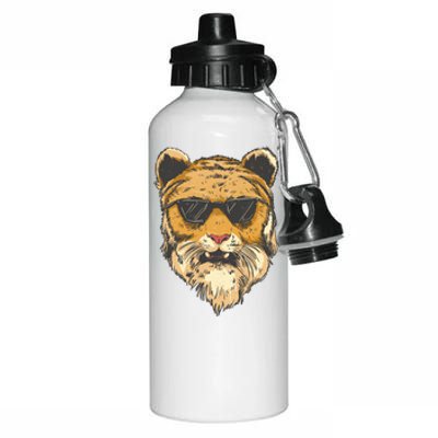 Cool Tiger Sunglasses Retro Aluminum Water Bottle 