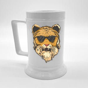 Cool Tiger Sunglasses Retro Beer Stein