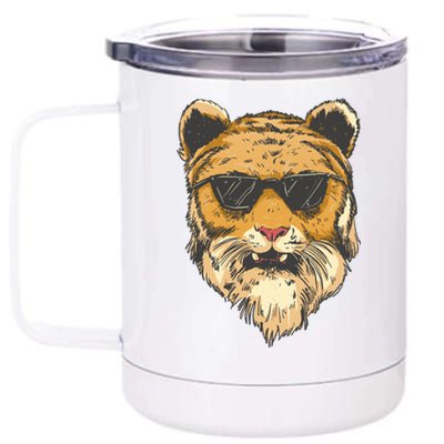 Cool Tiger Sunglasses Retro 12 oz Stainless Steel Tumbler Cup