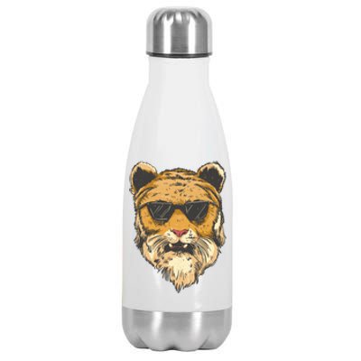 Cool Tiger Sunglasses Retro Stainless Steel Insulated Water Bottle