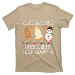 Christmas Tech Support Here To Delete Cookies Xmas T-Shirt