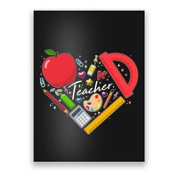 Cute Teacher School Tools Heart Poster