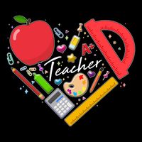 Cute Teacher School Tools Heart Poster
