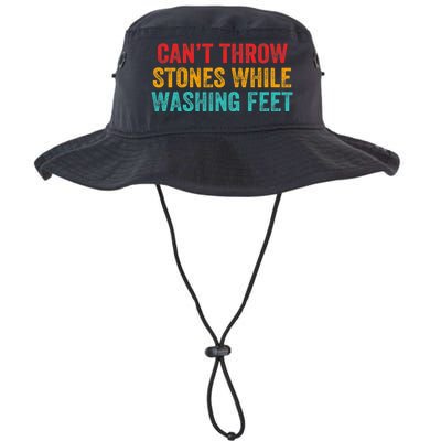 Can't Throw Stones While Washing Feet Funny Design Legacy Cool Fit Booney Bucket Hat