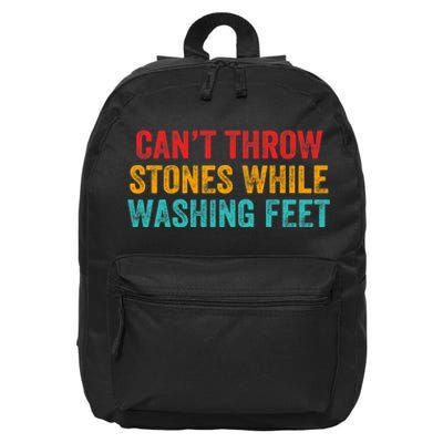 Can't Throw Stones While Washing Feet Funny Design 16 in Basic Backpack