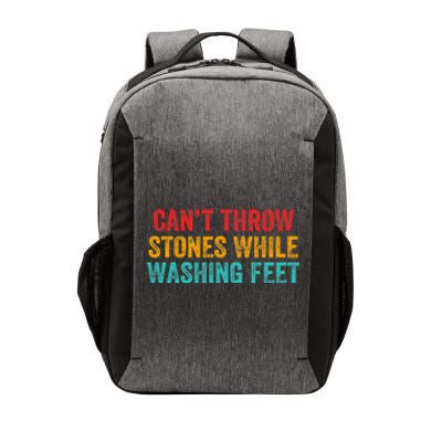 Can't Throw Stones While Washing Feet Funny Design Vector Backpack