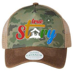 Christmas True Story Christian Nativity Scene Legacy Tie Dye Trucker Hat