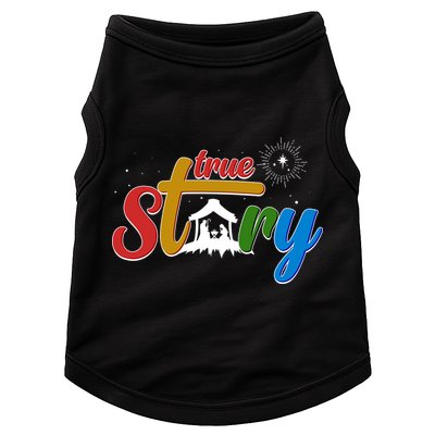 Christmas True Story Christian Nativity Scene Doggie Tank