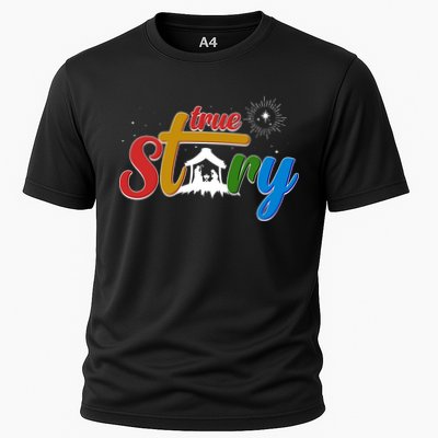 Christmas True Story Christian Nativity Scene Performance Shirt