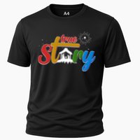 Christmas True Story Christian Nativity Scene Cooling Performance Crew T-Shirt