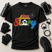 Christmas True Story Christian Nativity Scene Cooling Performance Crew T-Shirt