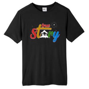 Christmas True Story Christian Nativity Scene Tall Fusion ChromaSoft Performance T-Shirt