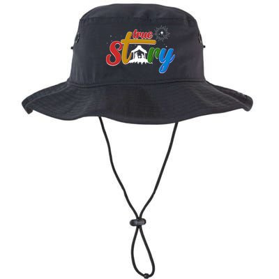 Christmas True Story Christian Nativity Scene Bucket Hat