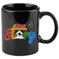 Christmas True Story Christian Nativity Scene 11oz C Handle Ceramic Mug