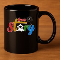 Christmas True Story Christian Nativity Scene 11oz C Handle Ceramic Mug