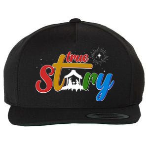 Christmas True Story Christian Nativity Scene Wool Snapback Cap