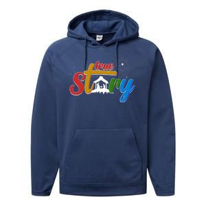 Christmas True Story Christian Nativity Scene Performance Fleece Hoodie