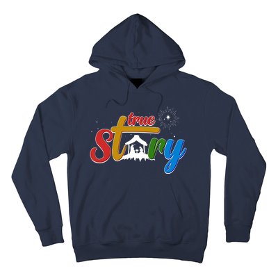 Christmas True Story Christian Nativity Scene Hoodie