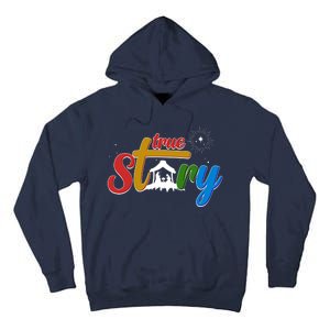 Christmas True Story Christian Nativity Scene Tall Hoodie