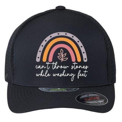 Can't Throw Stones While Washing Feet Flexfit Unipanel Trucker Cap