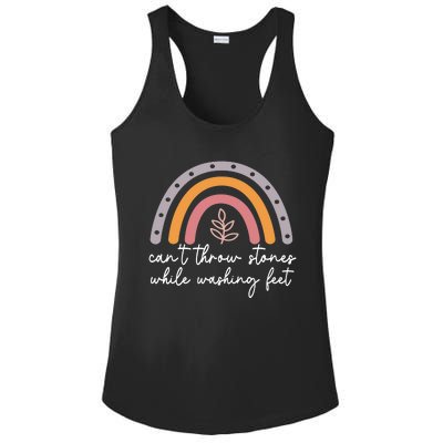 Can't Throw Stones While Washing Feet Ladies PosiCharge Competitor Racerback Tank