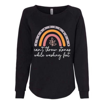 Can't Throw Stones While Washing Feet Womens California Wash Sweatshirt