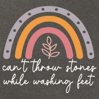 Can't Throw Stones While Washing Feet Cotton Canvas Backpack