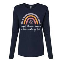 Can't Throw Stones While Washing Feet Womens Cotton Relaxed Long Sleeve T-Shirt