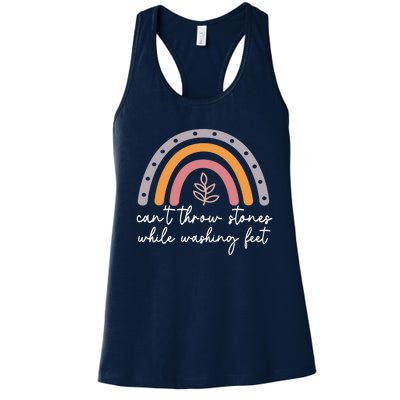 Can't Throw Stones While Washing Feet Women's Racerback Tank