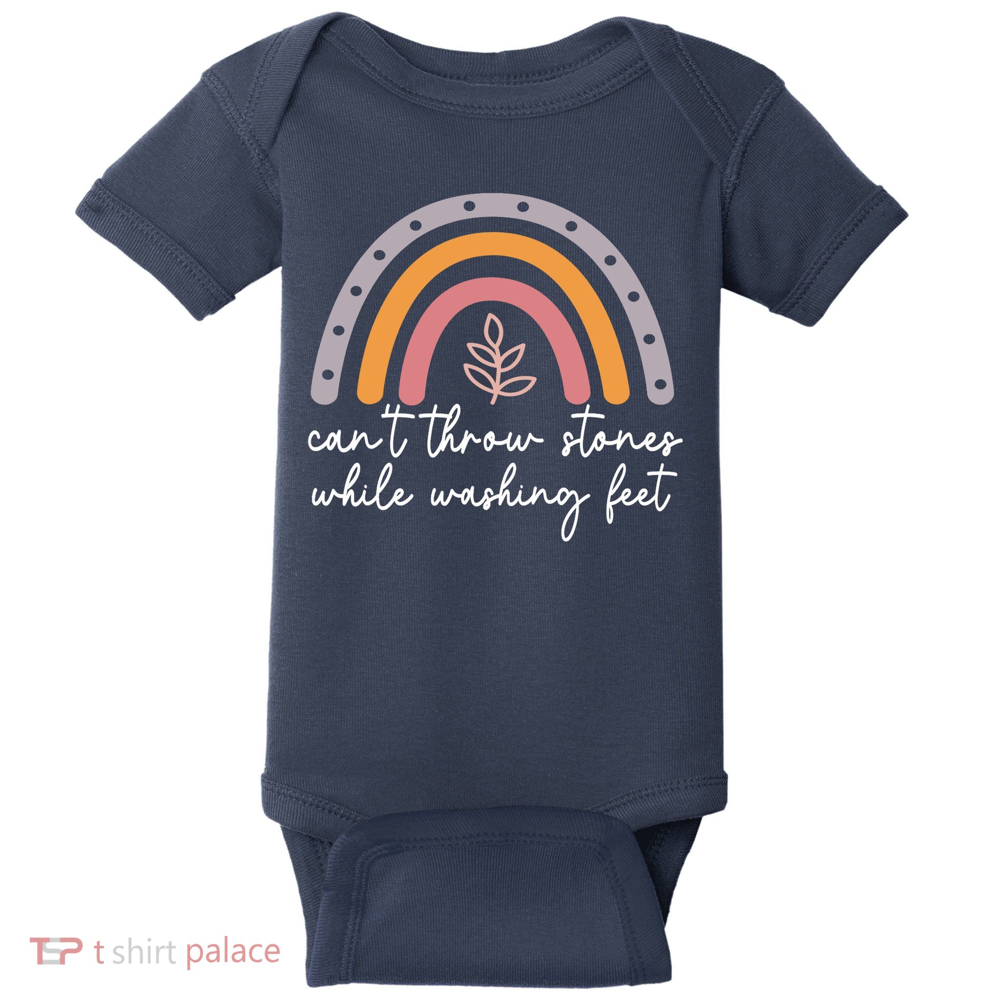 Can't Throw Stones While Washing Feet Baby Bodysuit