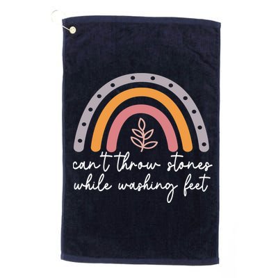 Can't Throw Stones While Washing Feet Golf Towel