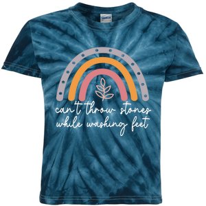 Can't Throw Stones While Washing Feet Kids Tie-Dye T-Shirt