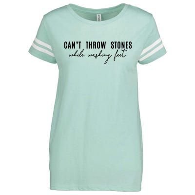 Can't Throw Stones While Washing Feet Trending Enza Ladies Jersey Football T-Shirt