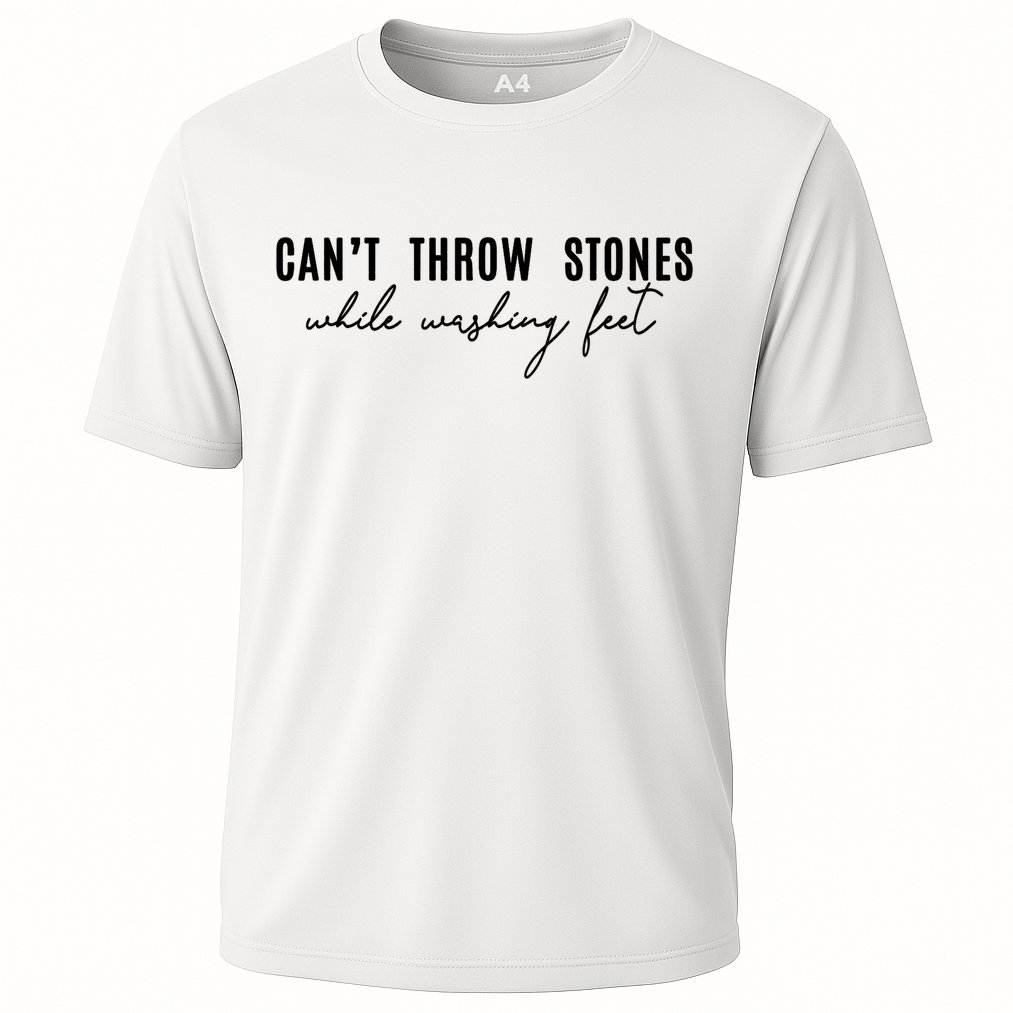 Can't Throw Stones While Washing Feet Trending Cooling Performance Crew T-Shirt