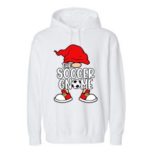 Christmas The Soccer Gnome Football Goalie Goaltender Great Gift Garment-Dyed Fleece Hoodie