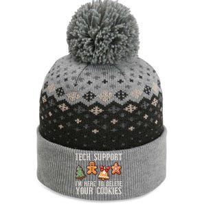 Christmas Tech Support Here To Delete Cookies Xmas The Baniff Cuffed Pom Beanie