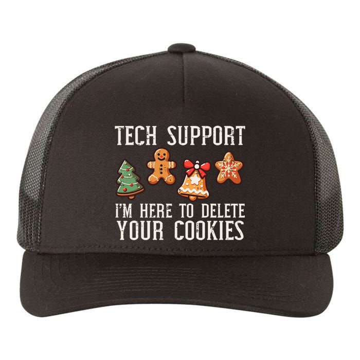 Christmas Tech Support Here To Delete Cookies Xmas Yupoong Adult 5-Panel Trucker Hat