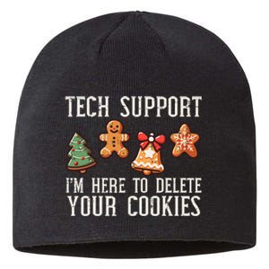 Christmas Tech Support Here To Delete Cookies Xmas Sustainable Beanie