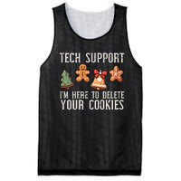 Christmas Tech Support Here To Delete Cookies Xmas Mesh Reversible Basketball Jersey Tank