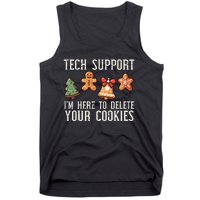 Christmas Tech Support Here To Delete Cookies Xmas Tank Top