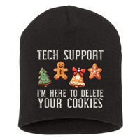 Christmas Tech Support Here To Delete Cookies Xmas Short Acrylic Beanie