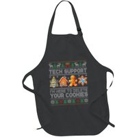Christmas Tech Support Here To Delete Cookies Xmas(2) Full-Length Apron With Pockets