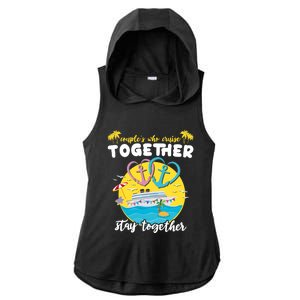 Cruising Together Ship Husband Wife Couple Cruise Gift Ladies PosiCharge Tri-Blend Wicking Draft Hoodie Tank